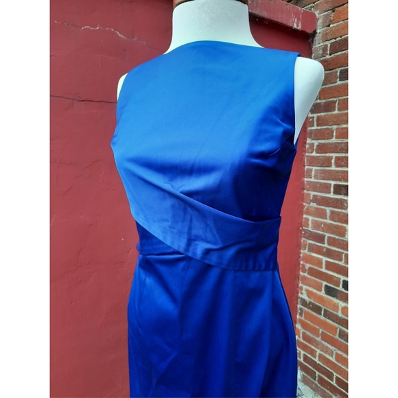 Talbots Dresses & Skirts - Talbots High Neck Twist Front Sleeveless Short Dress Wedding MOB Spring 4P NEW